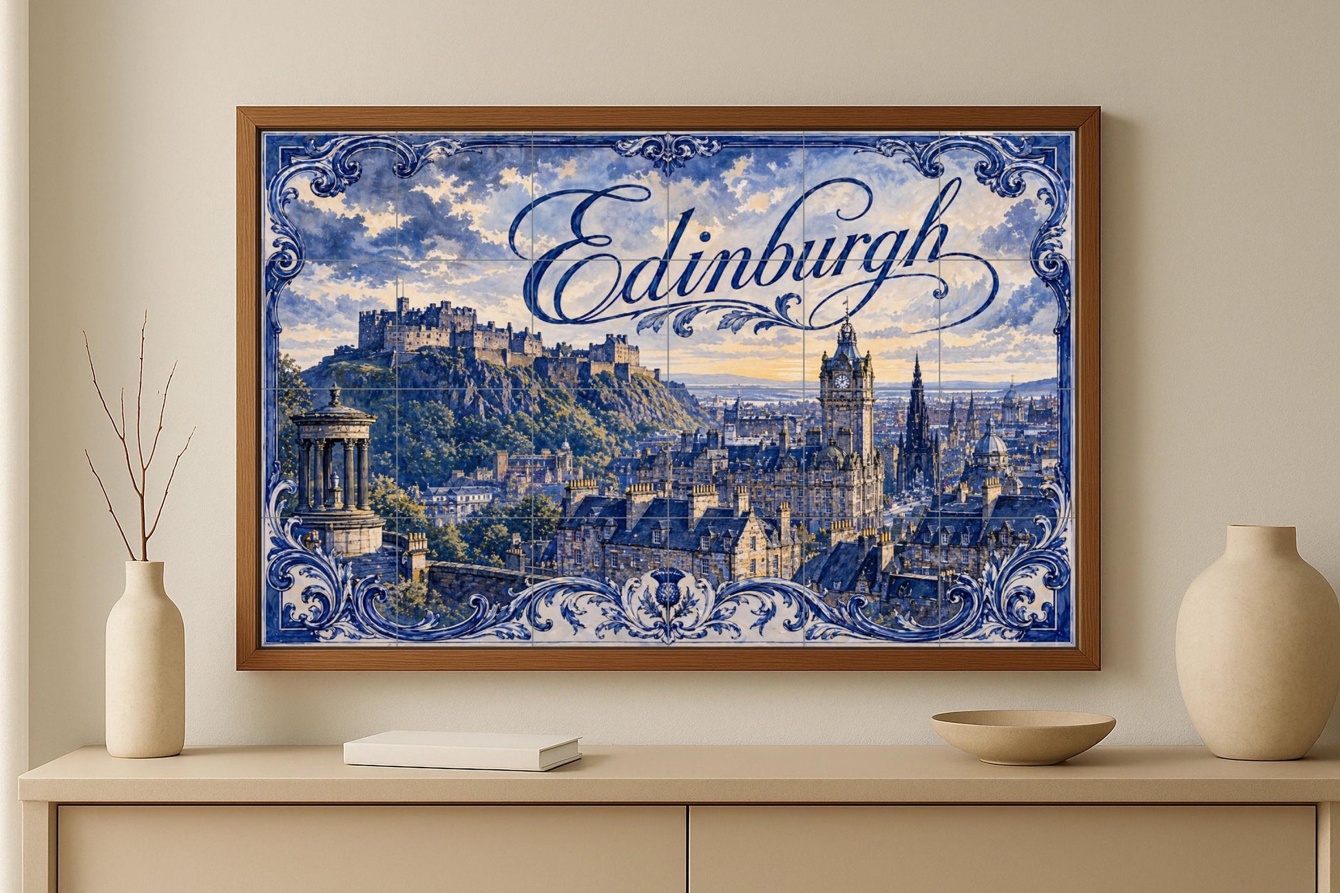 Edimburgo, Escocia, Arte Murale di Castello · Murale Ceramico — Decoro di Viaggio