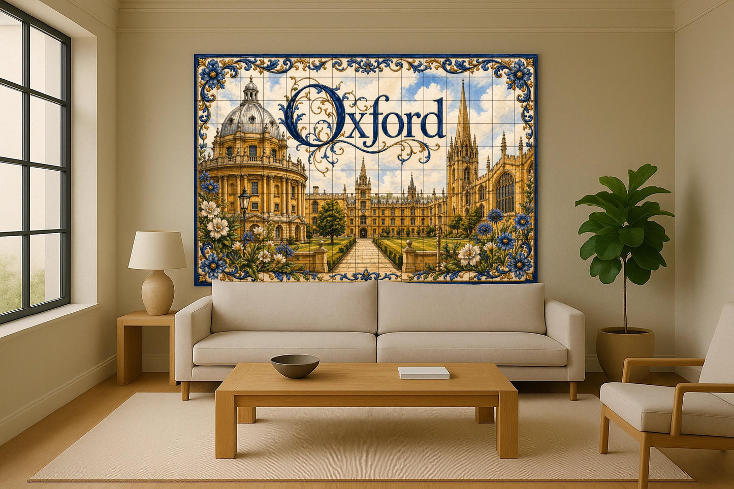 Oxford, Angleterre, Art Mural universitario — Villes et Monuments, Art Mural en Céramique