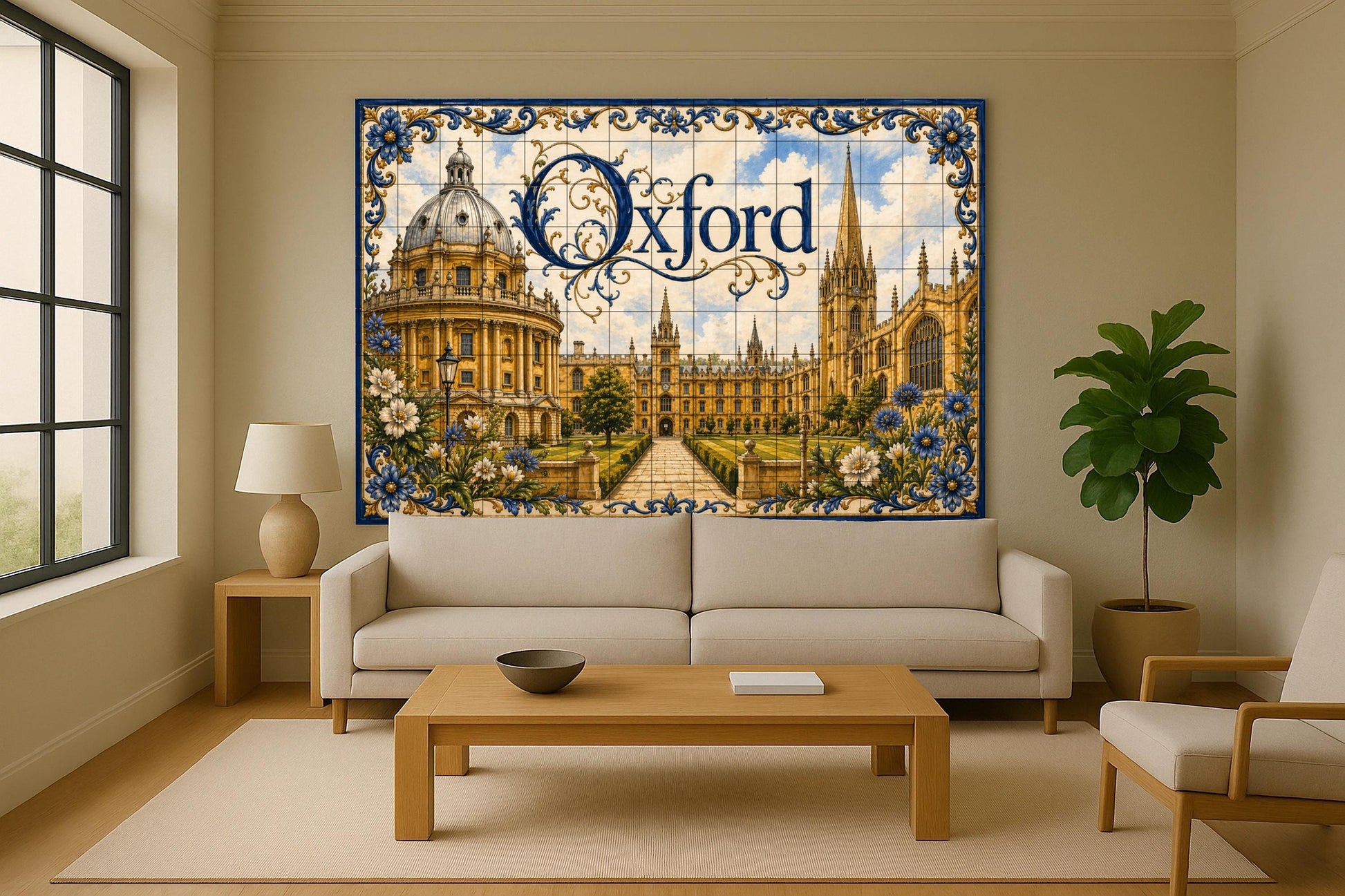 Oxford, Angleterre, Art Mural universitario — Villes et Monuments, Art Mural en Céramique