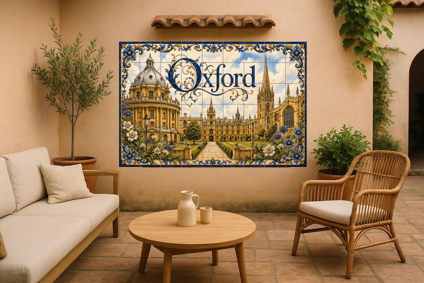 Oxford, Angleterre, Art Mural universitario — Villes et Monuments, Art Mural en Céramique
