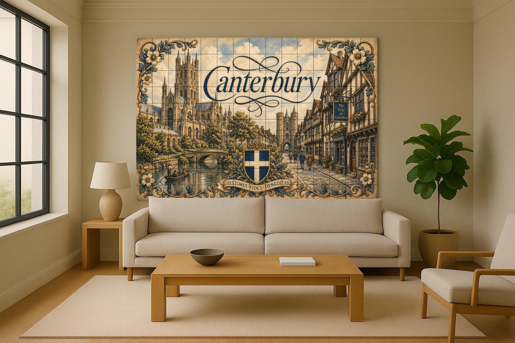 Canterbury, Arte Murale di la Cattedrale di Can · Murale Ceramico — Pannello Ornamentale