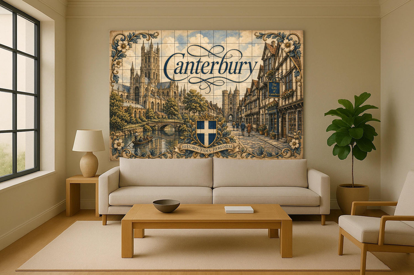 Canterbury, Arte Murale di la Cattedrale di Can · Murale Ceramico — Pannello Ornamentale