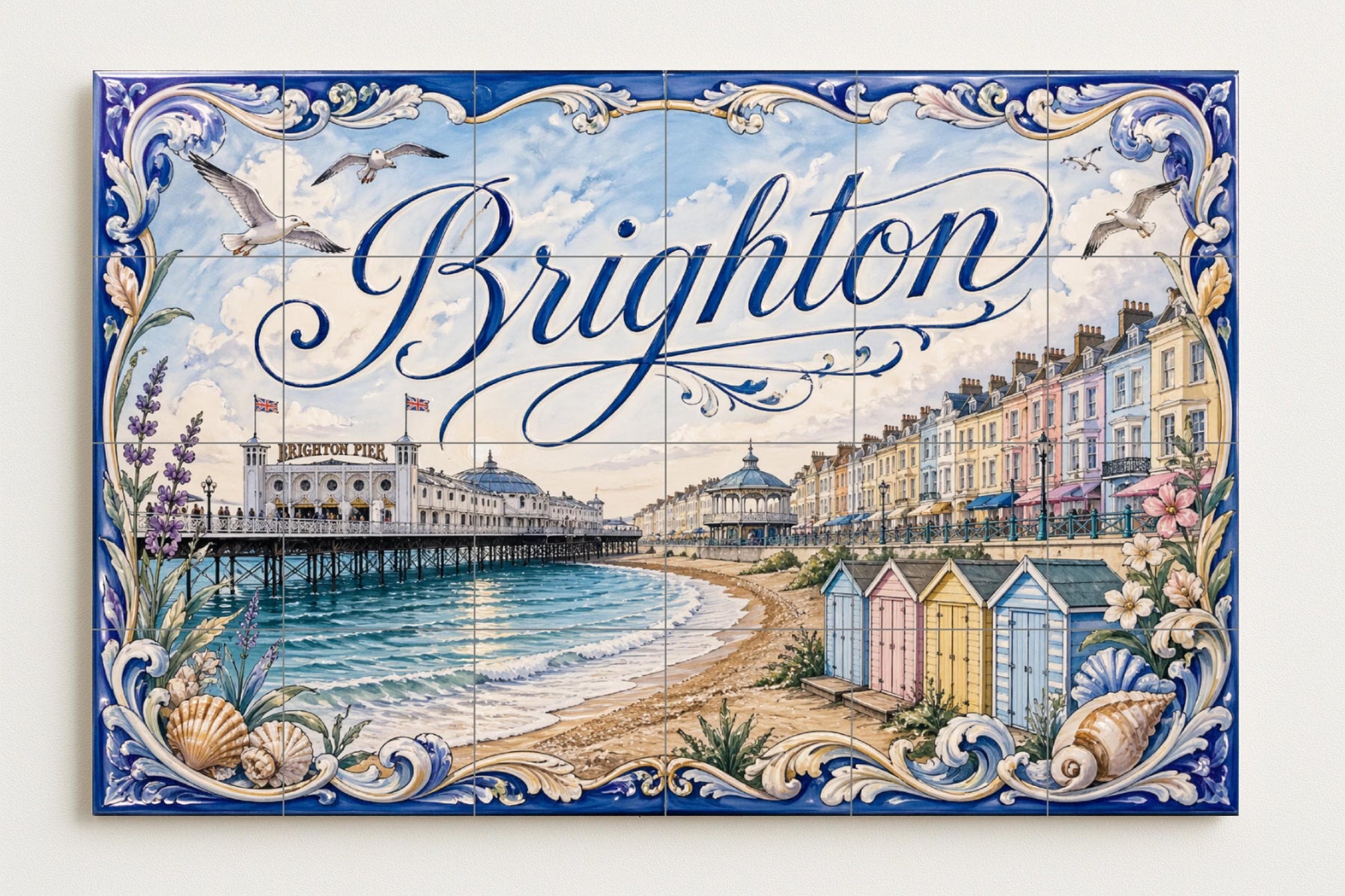 Brighton, Art Mural du muelle de Brighton — Art Maritime en Carreaux, Art Mural en Céramique