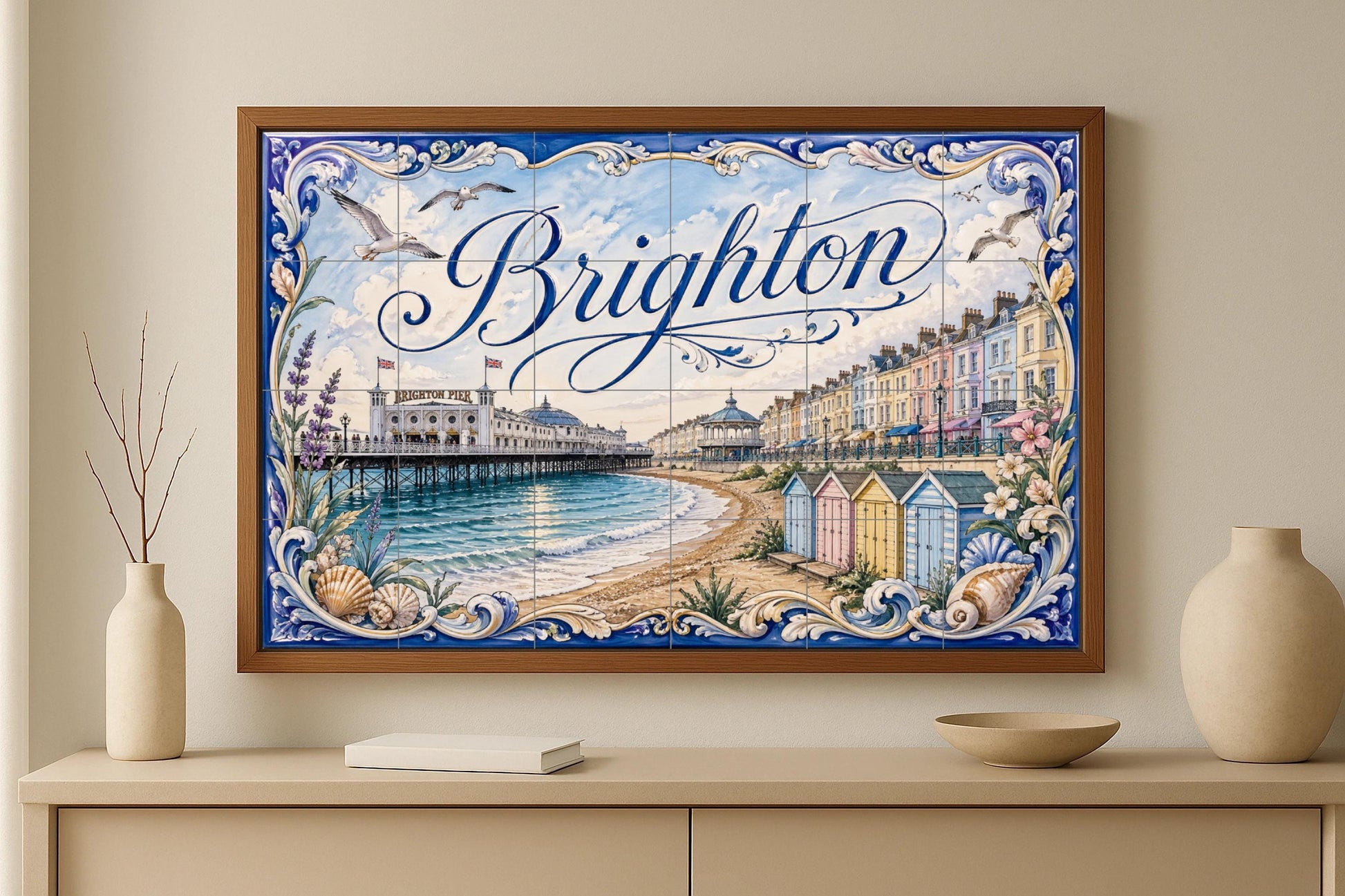Brighton, Art Mural du muelle de Brighton — Art Maritime en Carreaux, Art Mural en Céramique