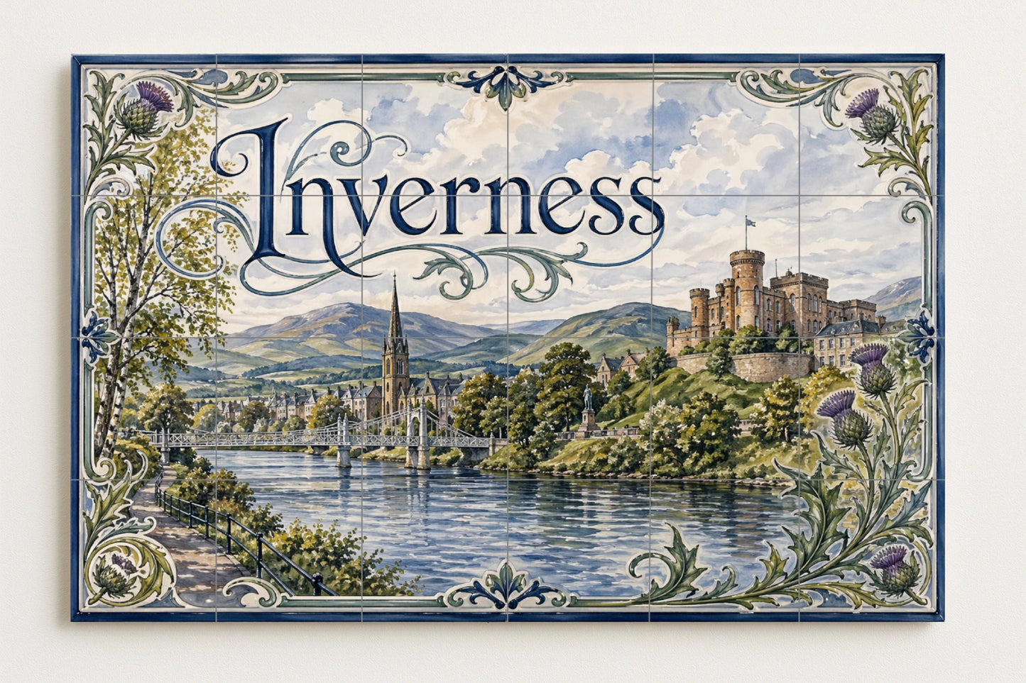 Fresque en Carrelage Inverness, Art Mural de les Tierras Altas — Villes et Monuments