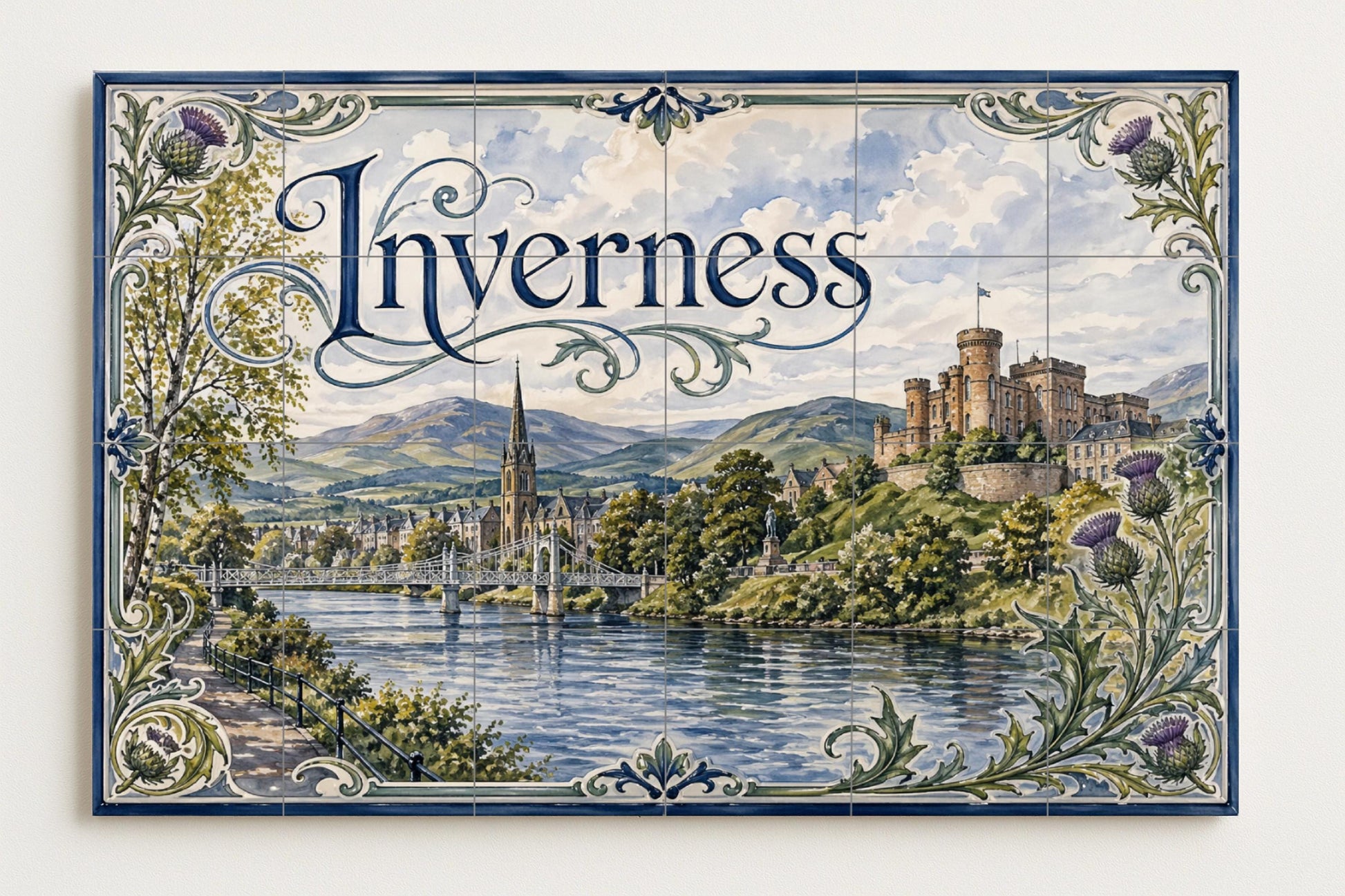 Fresque en Carrelage Inverness, Art Mural de les Tierras Altas — Villes et Monuments