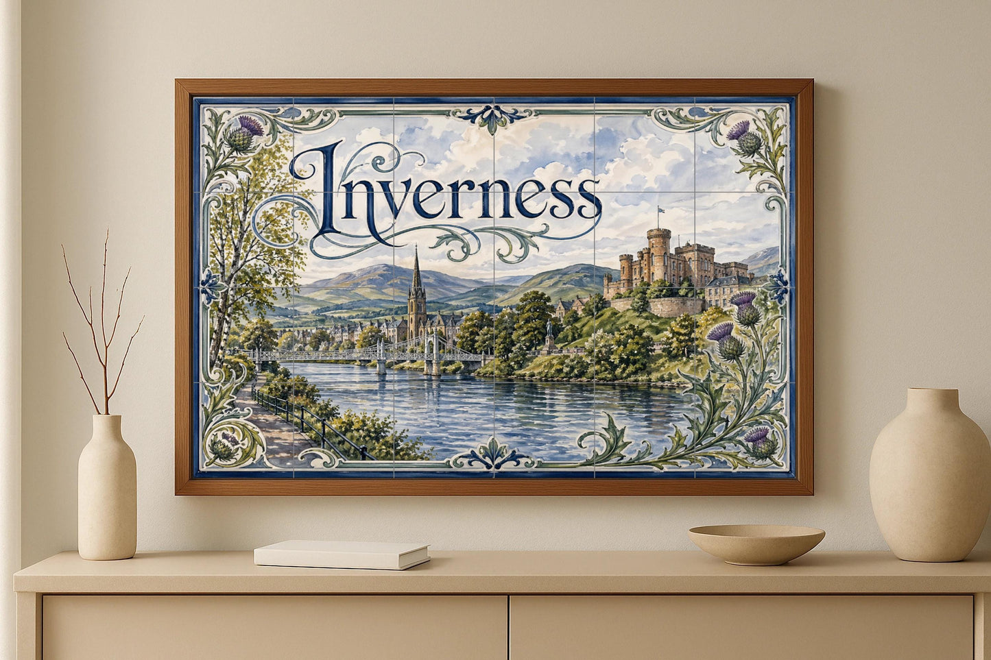 Fresque en Carrelage Inverness, Art Mural de les Tierras Altas — Villes et Monuments