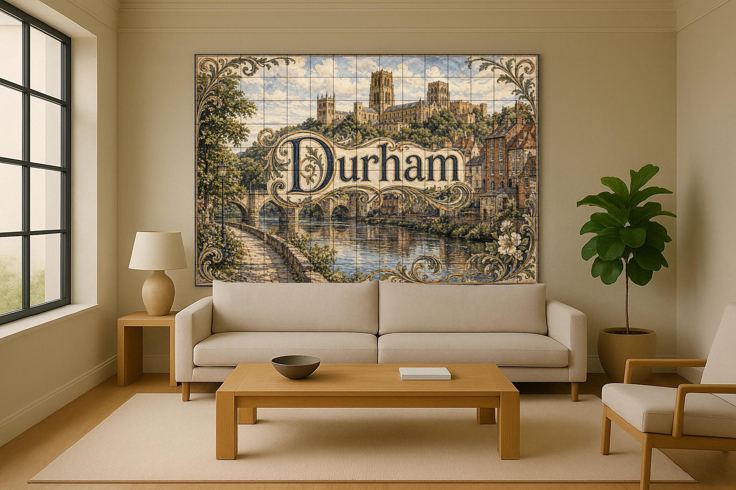 Mural de azulejos de cerámica de Durham, arte mural de la catedral de…