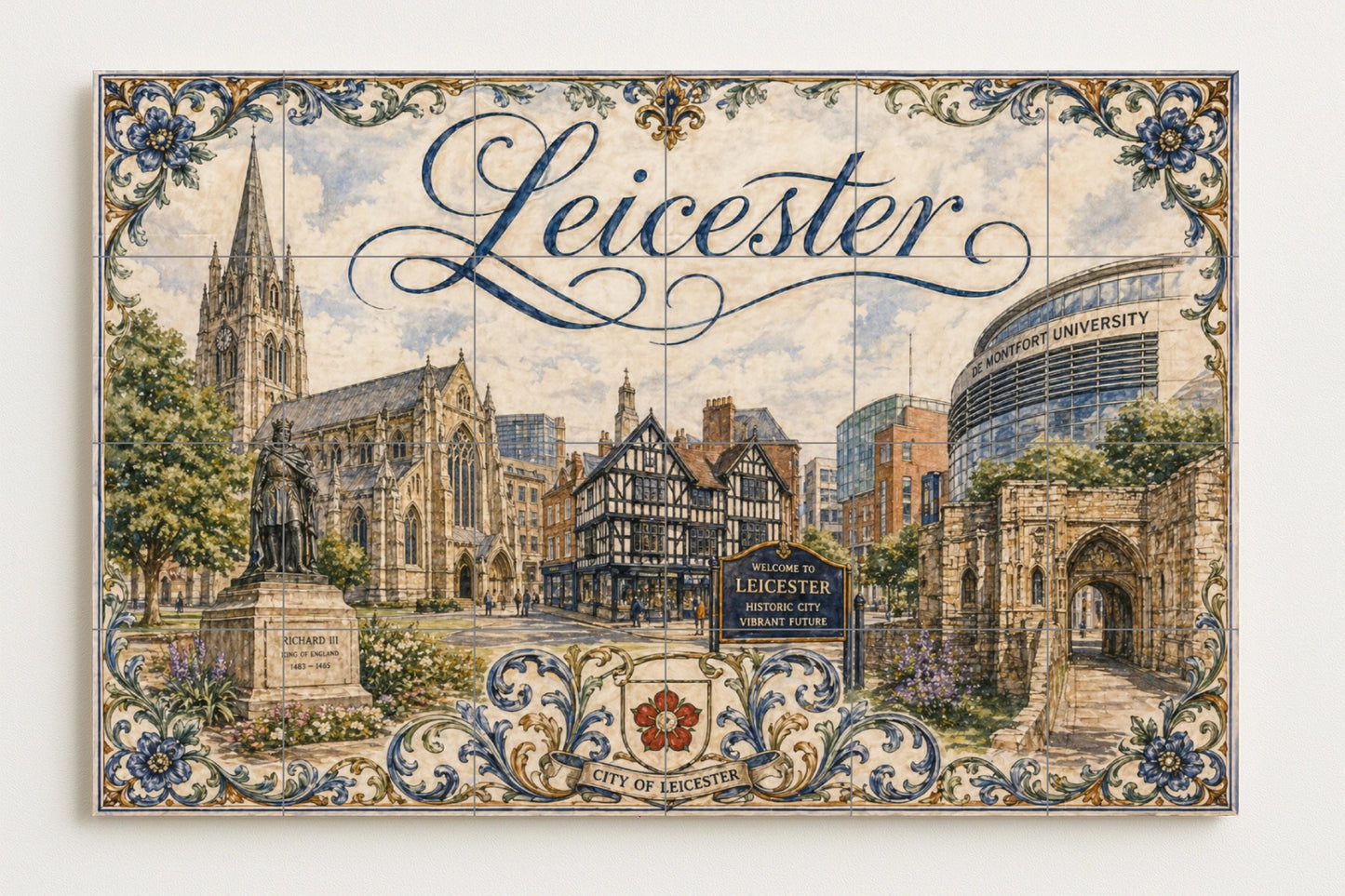 Leicester, Inglaterra, decoración artística — Decoro di Viaggio, Arte da Parete in Ceramica