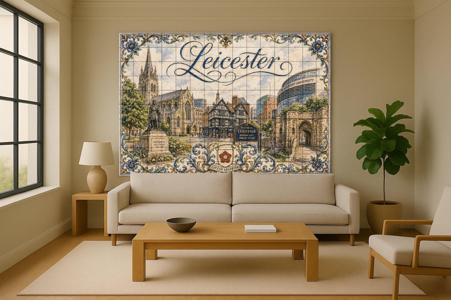 Leicester, Inglaterra, decoración artística — Decoro di Viaggio, Arte da Parete in Ceramica