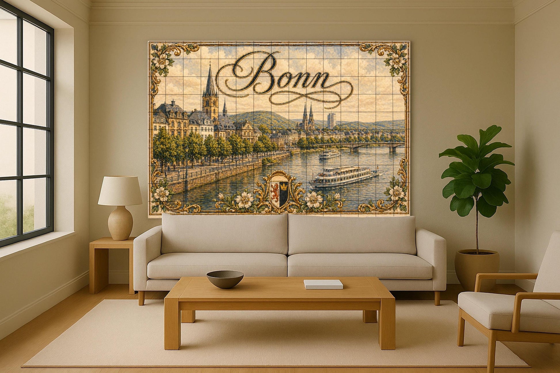 Bonn, Allemagne, Art Mural de Paysage Urbain · Fresque Céramique — Villes et Monuments