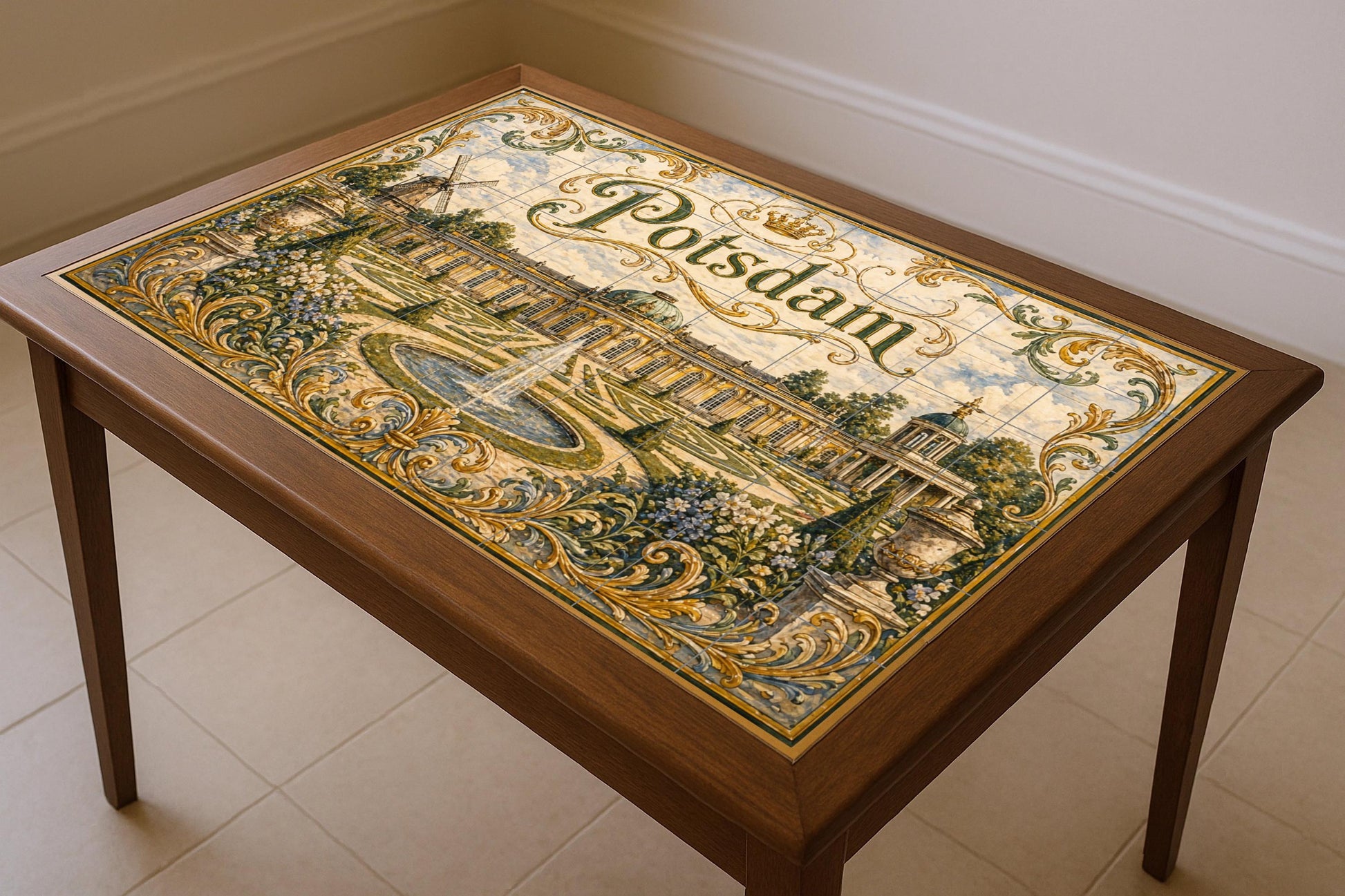 Du Palais de Potsdam, Art Mural pour le Jard — Paysage Botanique, Art Mural en Céramique