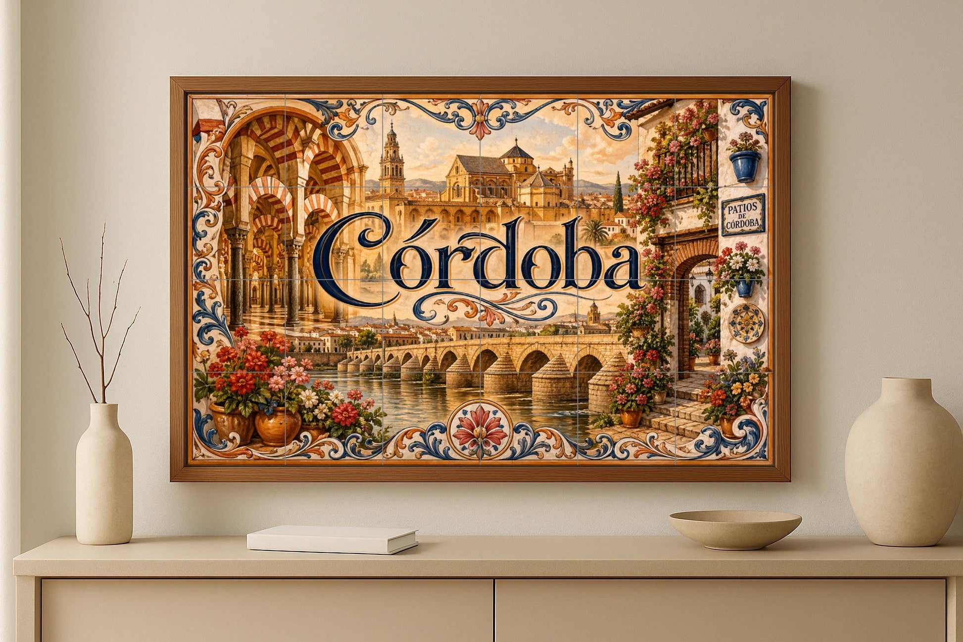 La Mezquita de Córdoba, decoración de pared — Villes et Monuments, Art Mural en Céramique