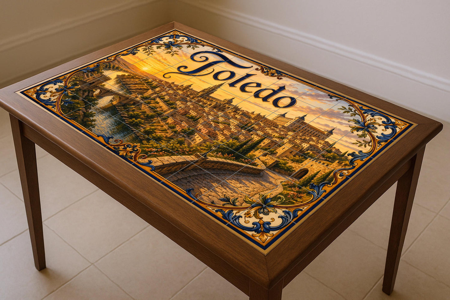 Del Alcázar de Toledo, decoración de pared hist — Città e Monumenti, Arte da Parete in Ceramica