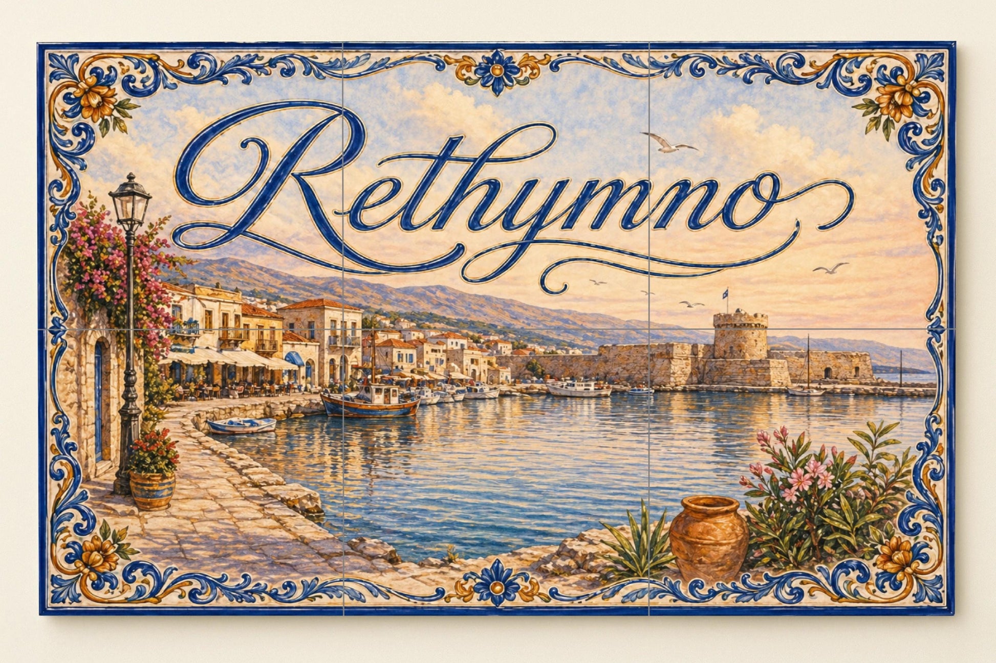 Del Porto Veneziano di Rethymno, decoración · Murale Ceramico — Decoro Nautico
