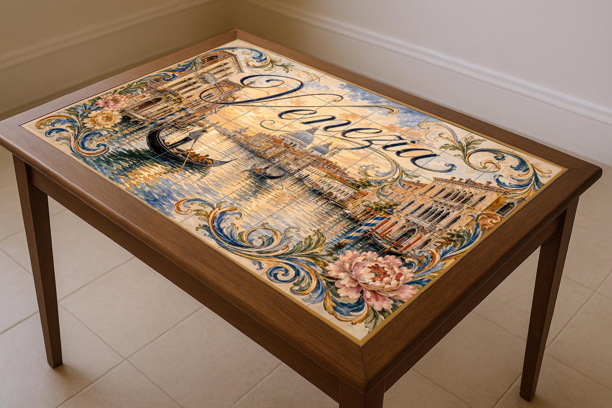 Du Gran Canal de Venise, decoración Romantique — Fresque Murale en Carreaux de Céramique · Paysage Urbain en Carreaux