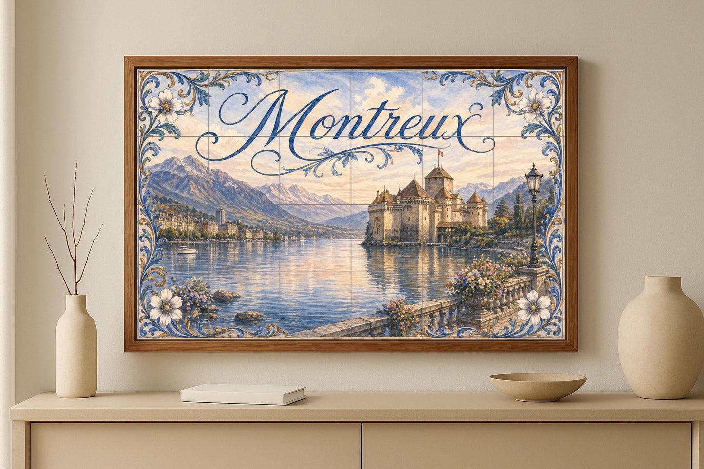 Montreux, Suisse — Décor Mural Voyage, Art Mural en Céramique