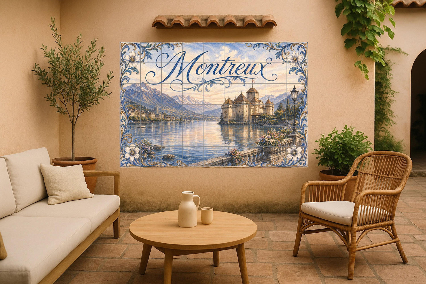 Montreux, Suisse — Décor Mural Voyage, Art Mural en Céramique