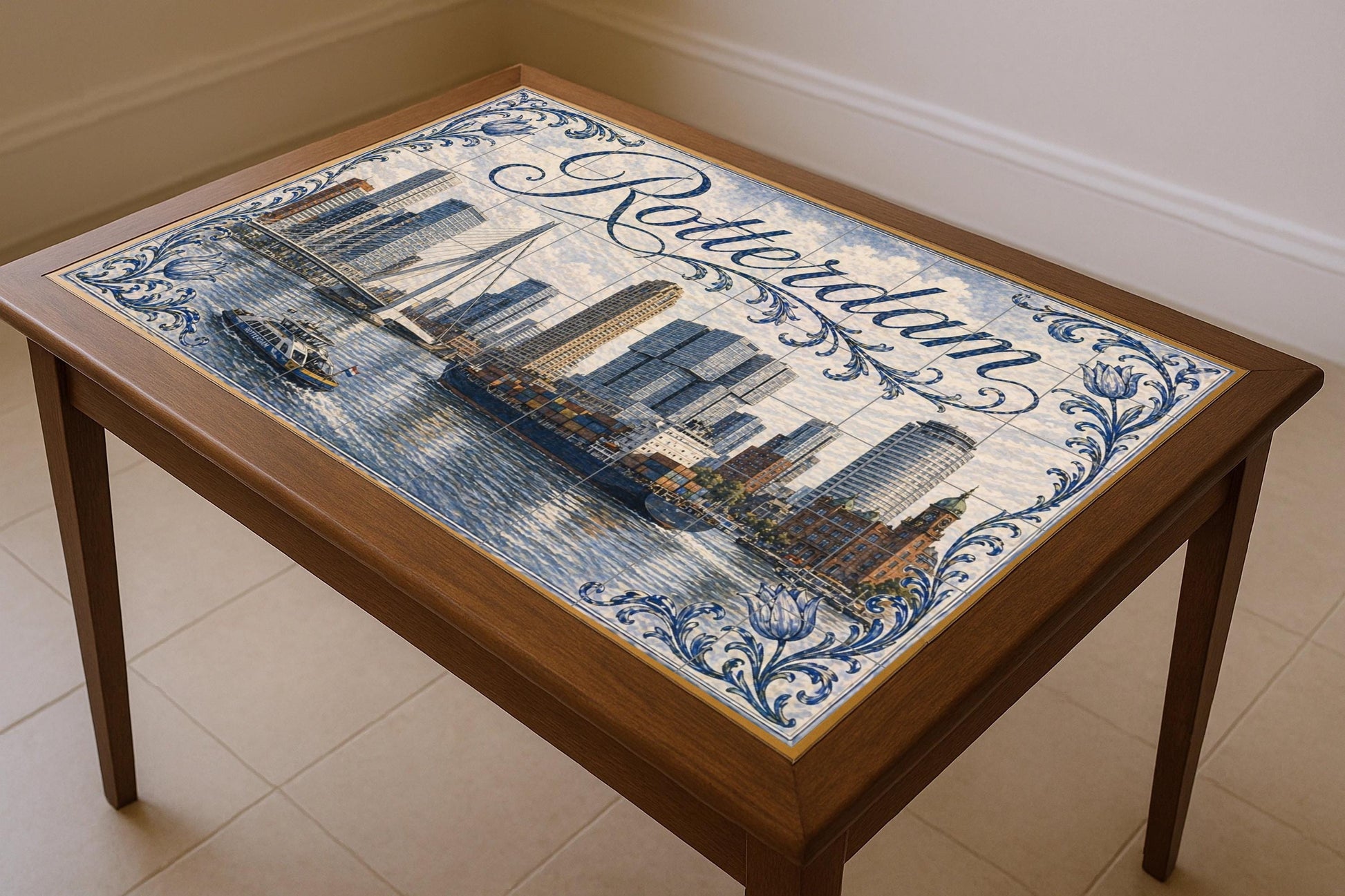 Rotterdam, Netherlands , Art Mural Modern — Travel Wall Décor · Tile Wall Art