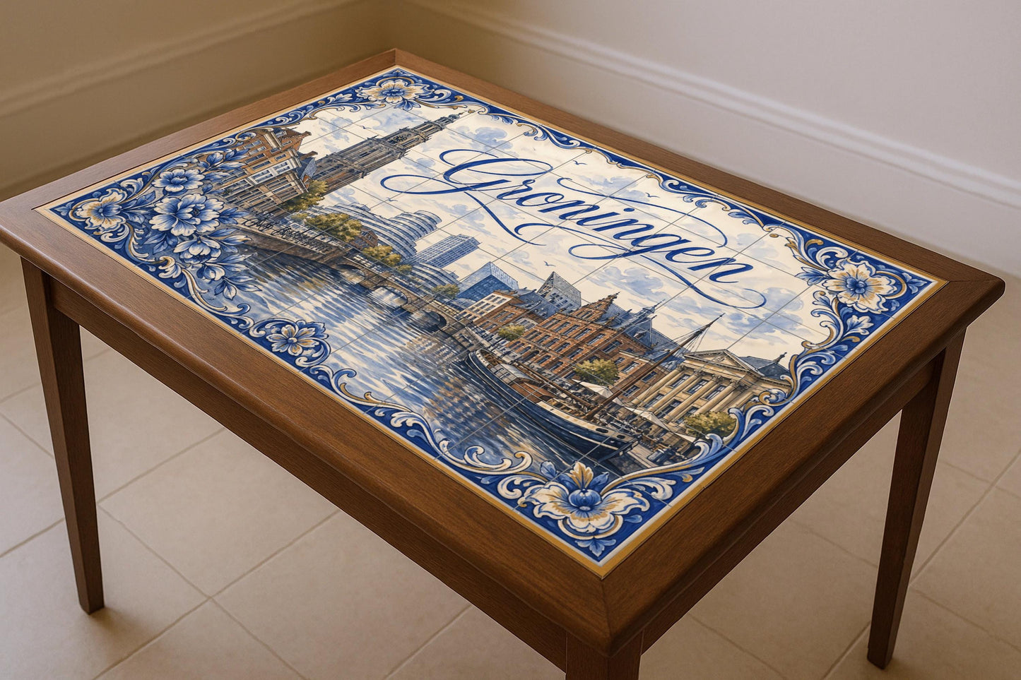 Ceramic Tile Mural: Groningen, Netherlands , Art Mural — Folk-Art Décor
