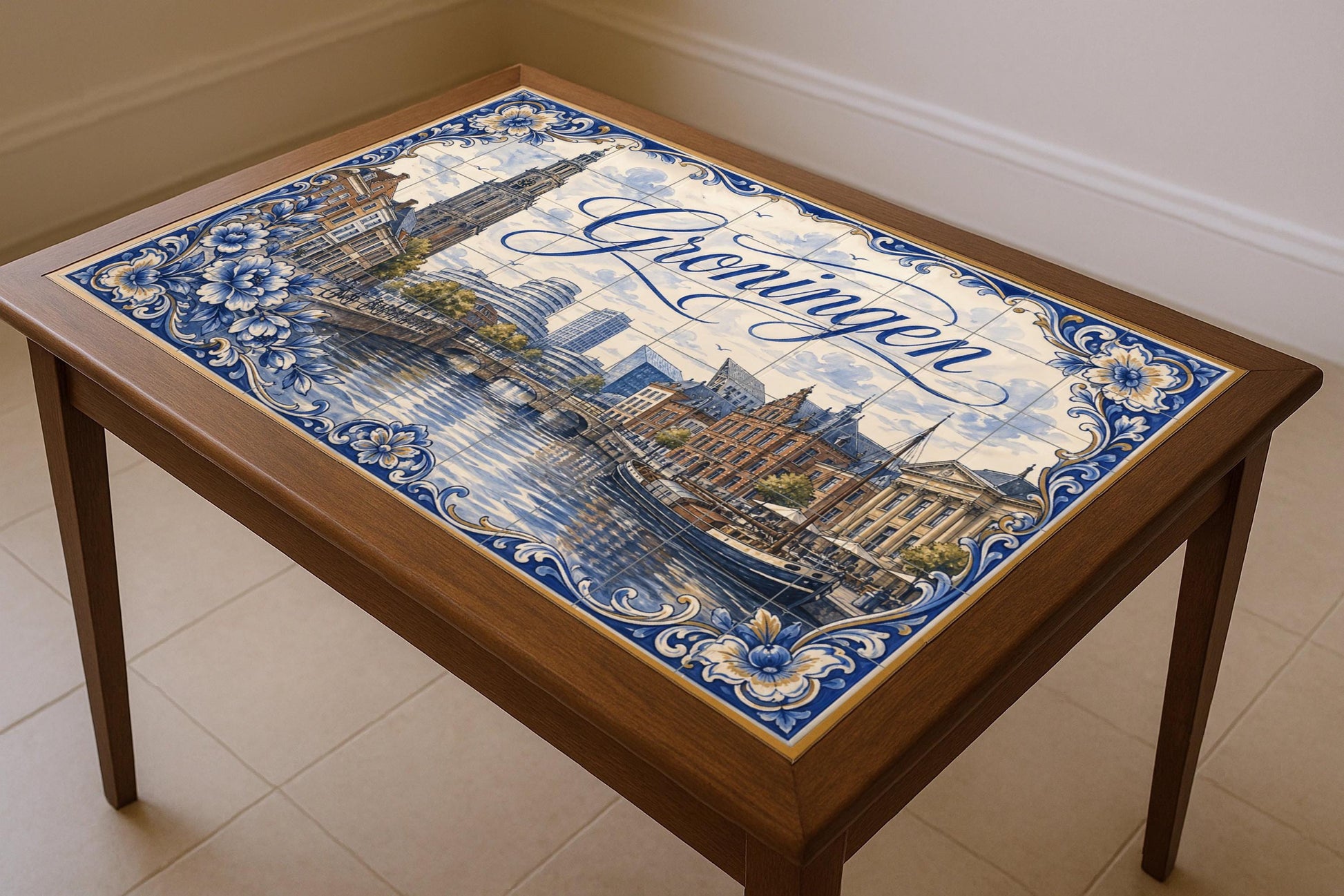 Ceramic Tile Mural: Groningen, Netherlands , Art Mural — Folk-Art Décor