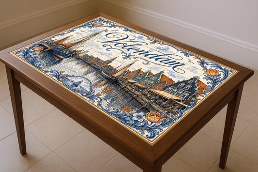 Harbour of Volendam, Netherlands , decoració · Ceramic Wall Mural — Travel Wall Décor