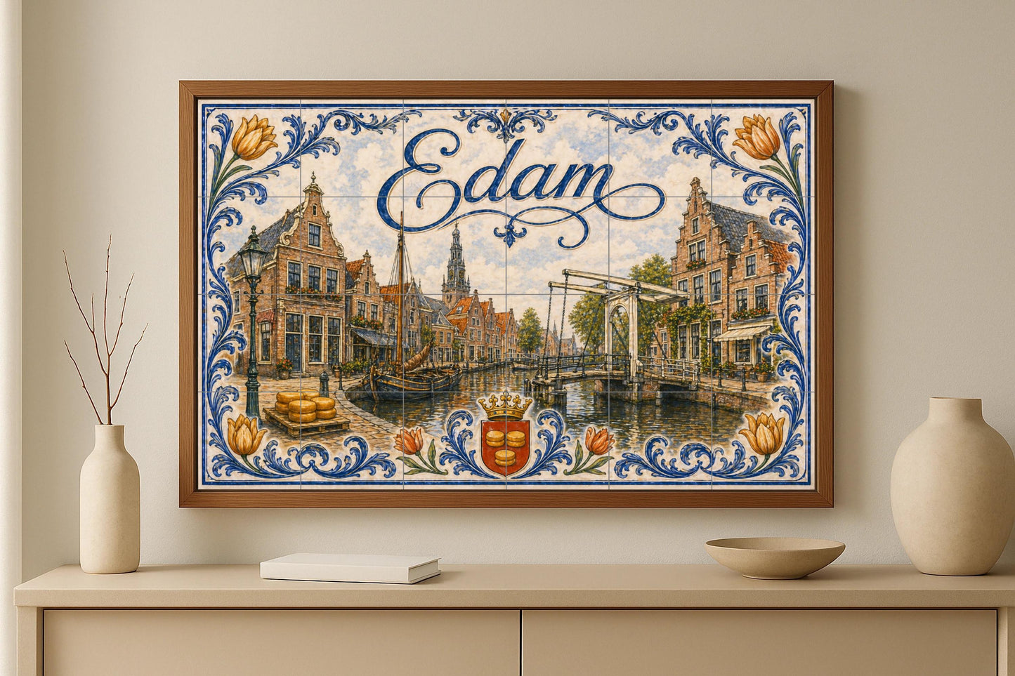Du Pont du Canal de Edam, Pays-Bas , cas — Villes et Monuments, Art Mural en Céramique