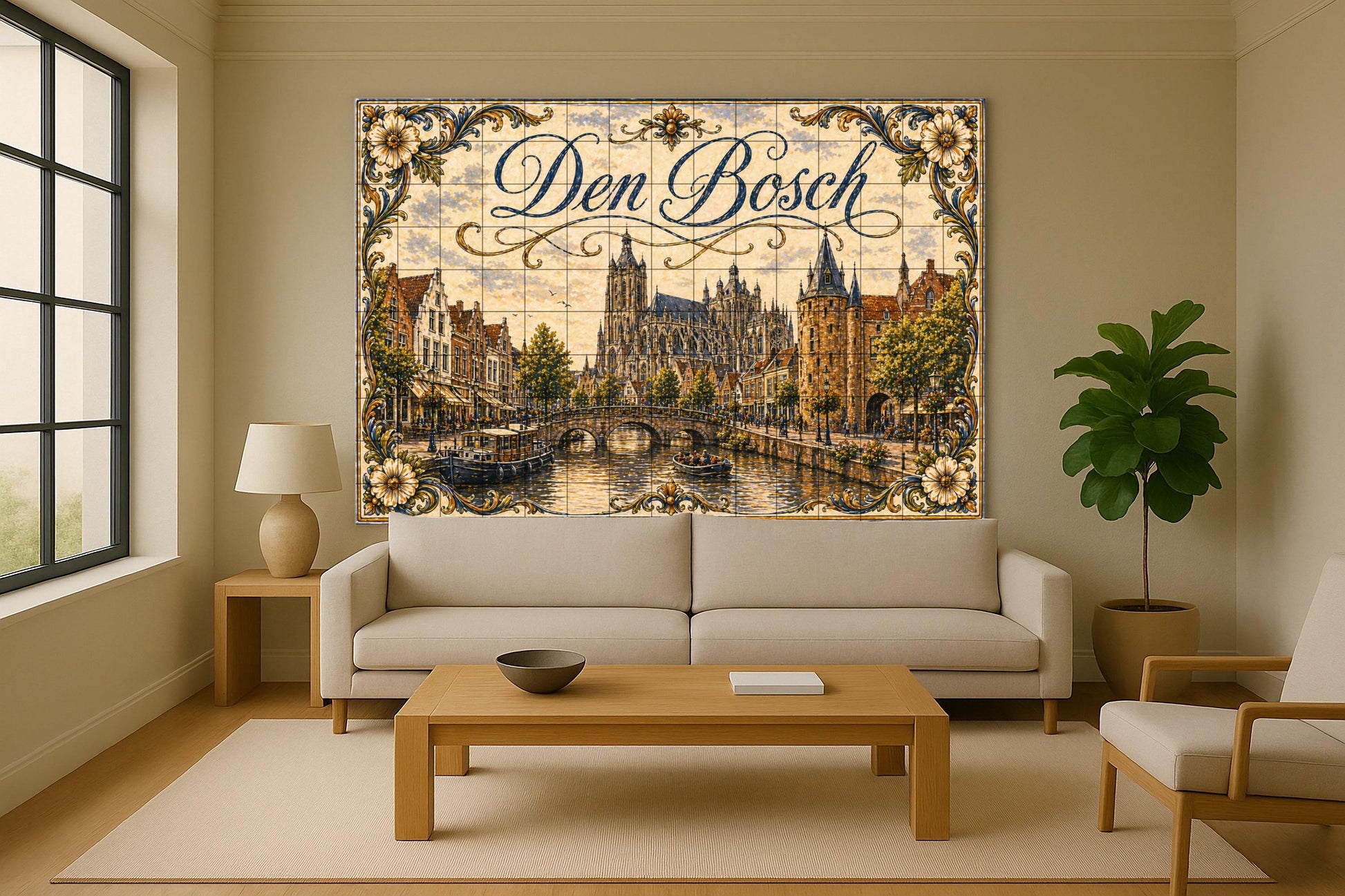 Cathédrale de San Juan de Den Bosch, Países — Fresque Murale en Carreaux de Céramique · Fresque de Monument