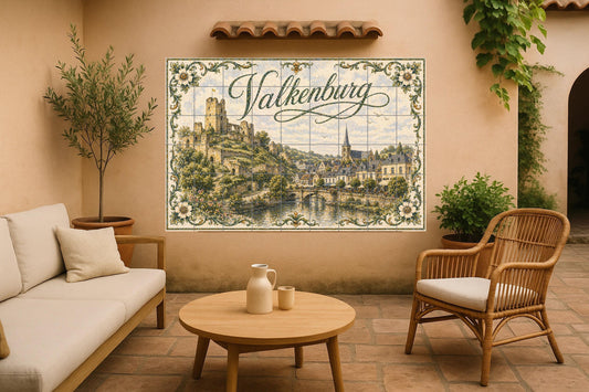 Ruinas of the Castle of Valkenburg, Art · Ceramic Wall Mural — Folk & Ornamental Art