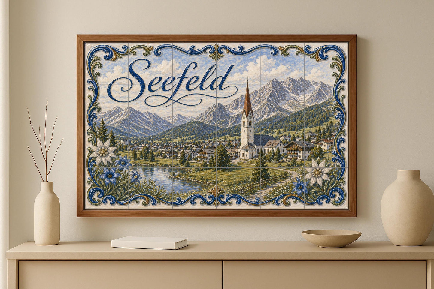 Seefeld, Austria · Ceramic Wall Mural — Landmark Mural