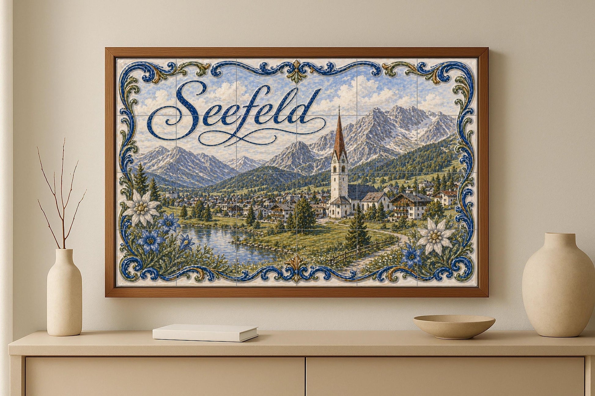 Seefeld, Austria · Ceramic Wall Mural — Landmark Mural
