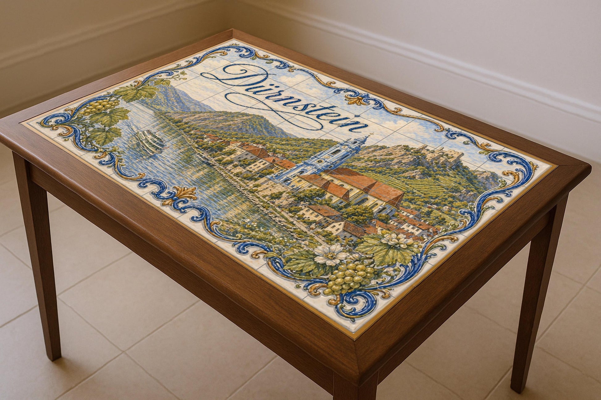 Fresque en Carrelage Dürnstein, Autriche — Paysage Urbain en Carreaux