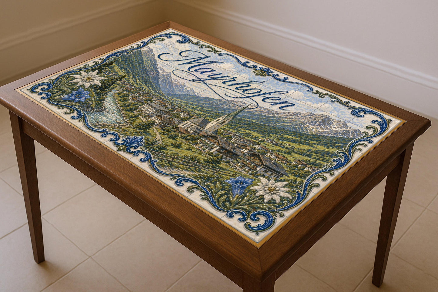 Mayrhofen, Austria, decoración de pared · Ceramic Wall Mural — City & Landmark Art