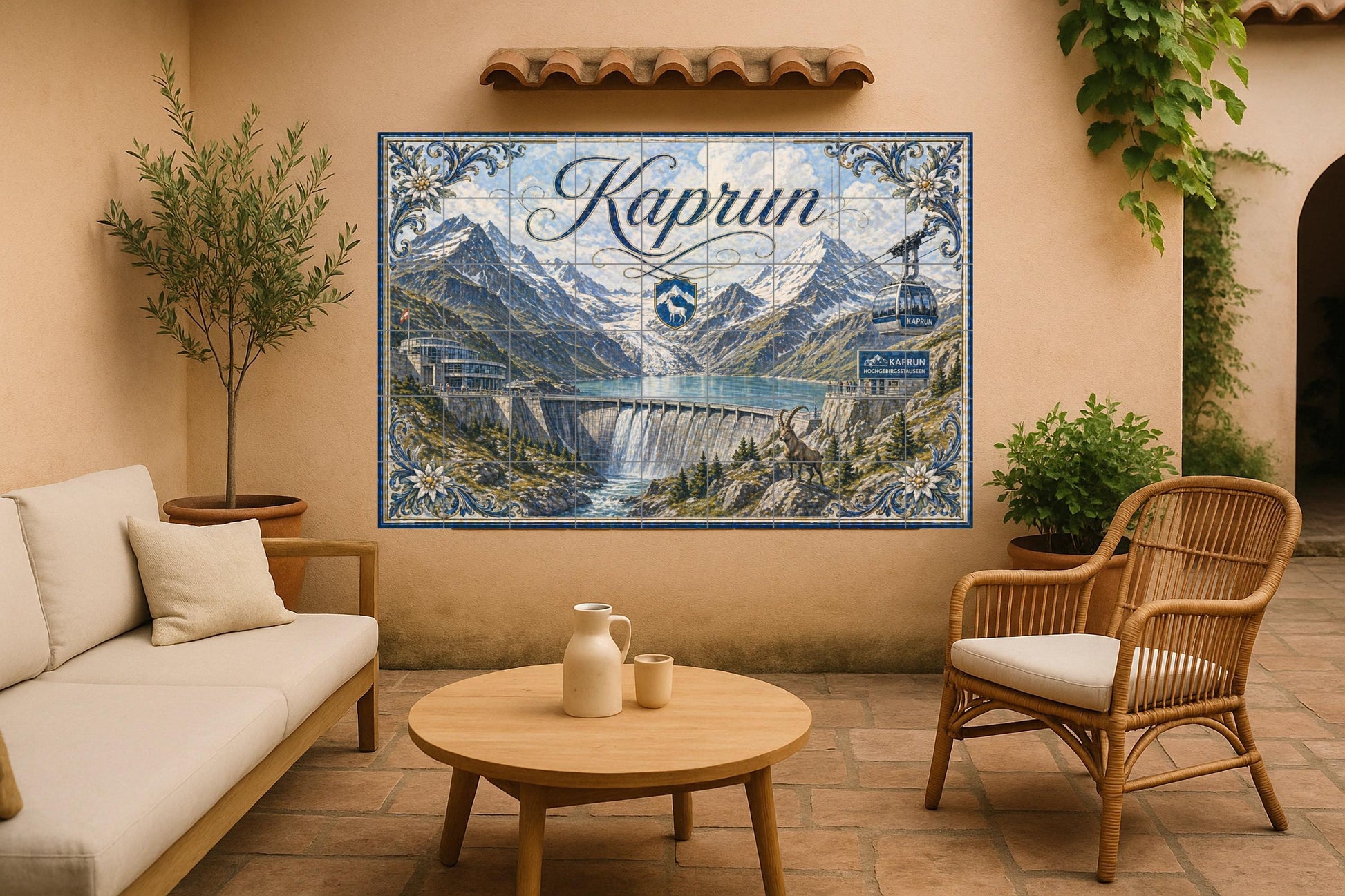 Kaprun, Autriche · Fresque Céramique — Fresque de Monument