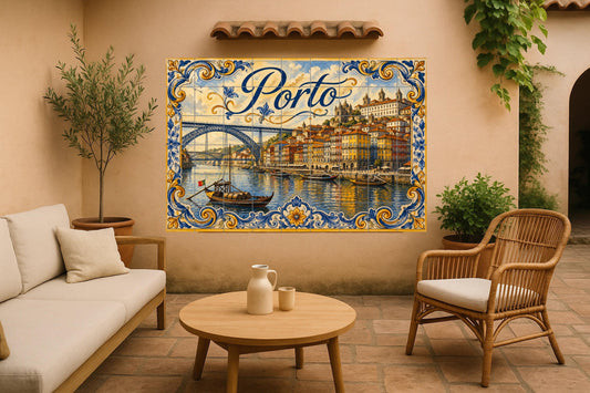 Mural de azulejos cerámicos de Porto Portugal, decoración de la pared…